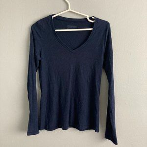 Patagonia Women’s Blue Long Sleeve Vneck Shirt Smolder Blue Size XS